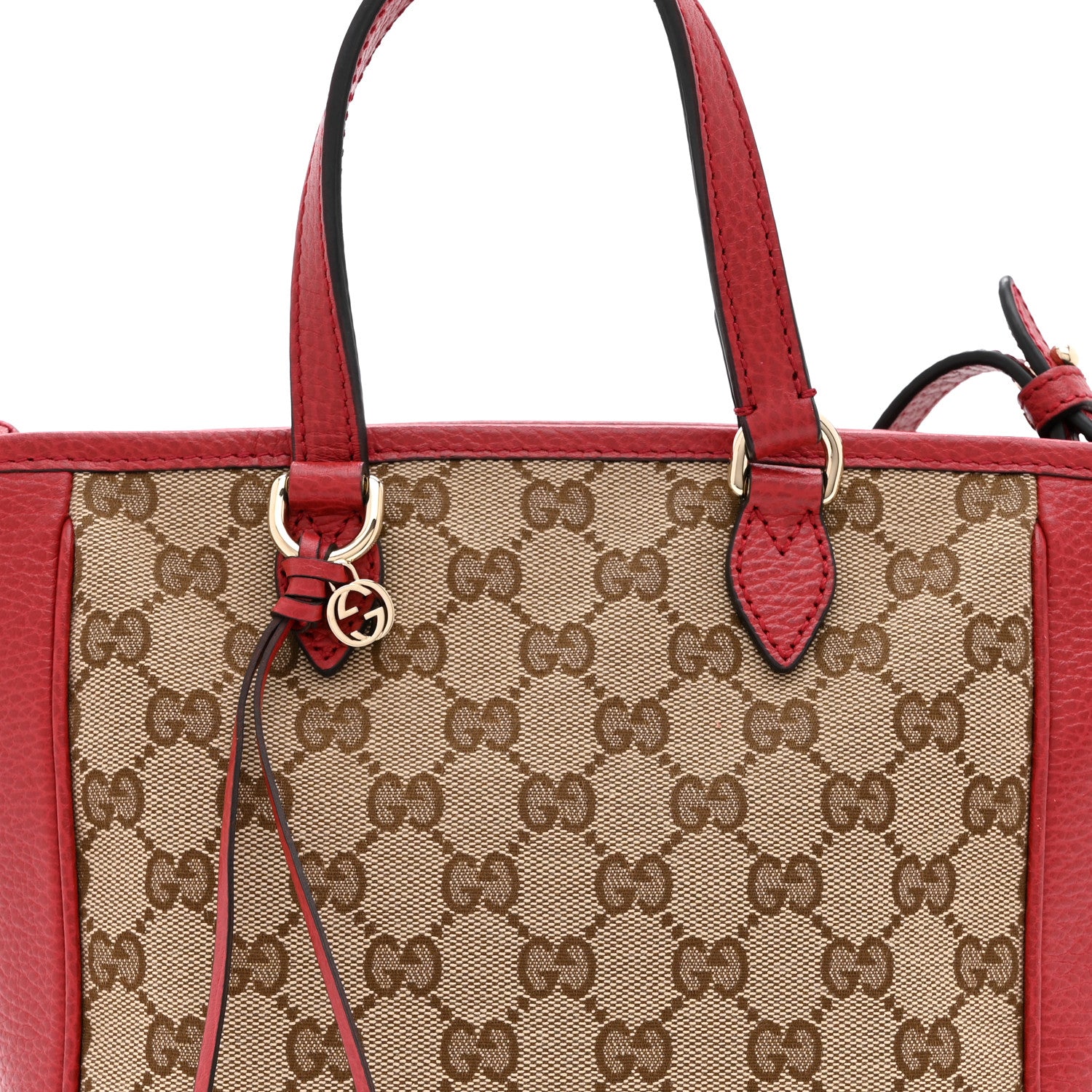 Gucci Monogram Small Bree Tote Red 9 of 11
