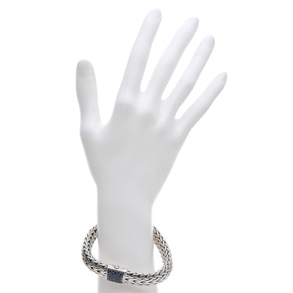 John Hardy Sterling Silver Blue Sapphire Classic Chain Bracelet L 2 of 5