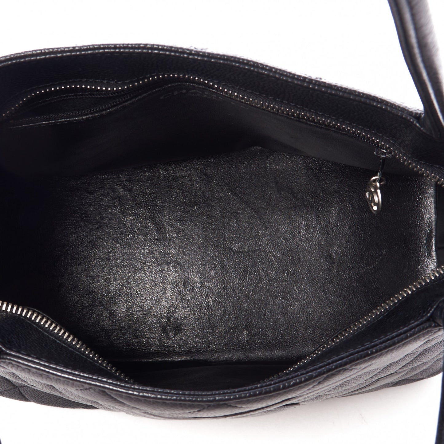 Caviar Quilted Medallion Tote Black