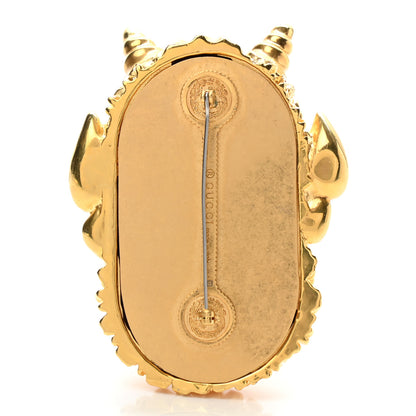 Gucci Face Brooch Gold 3 of 4