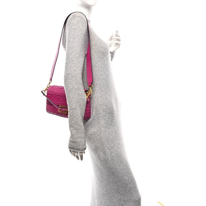 Fendi Nappa FF 1974 Embossed Baguette Ciclamino Pilar 2 of 11