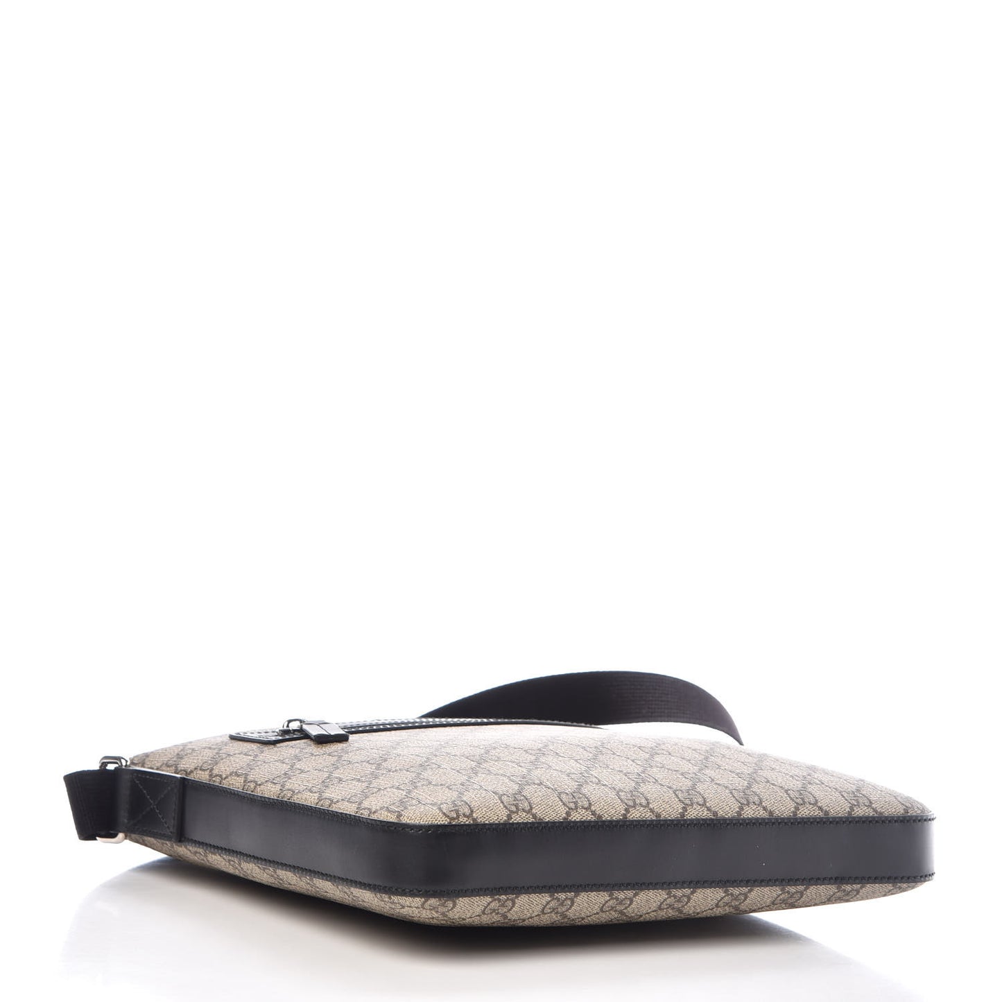 GG Supreme Monogram Flat Messenger Bag Black