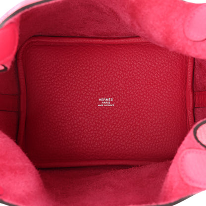 Hermes Taurillon Clemence Monochrome Picotin Lock 18 PM Rose Mexico 5 of 11