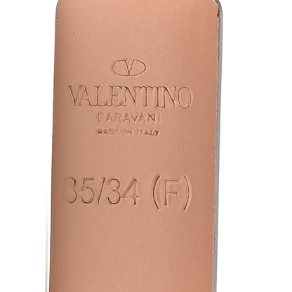 Valentino Garavani Glossy Calfskin VLogo Reversible 20mm Belt 85 34 Light Ivory Rose Cannelle 4 of 6
