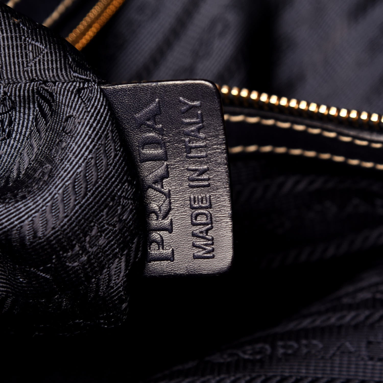 Prada Jacquard Logo Hobo Corda Navy 7 of 13