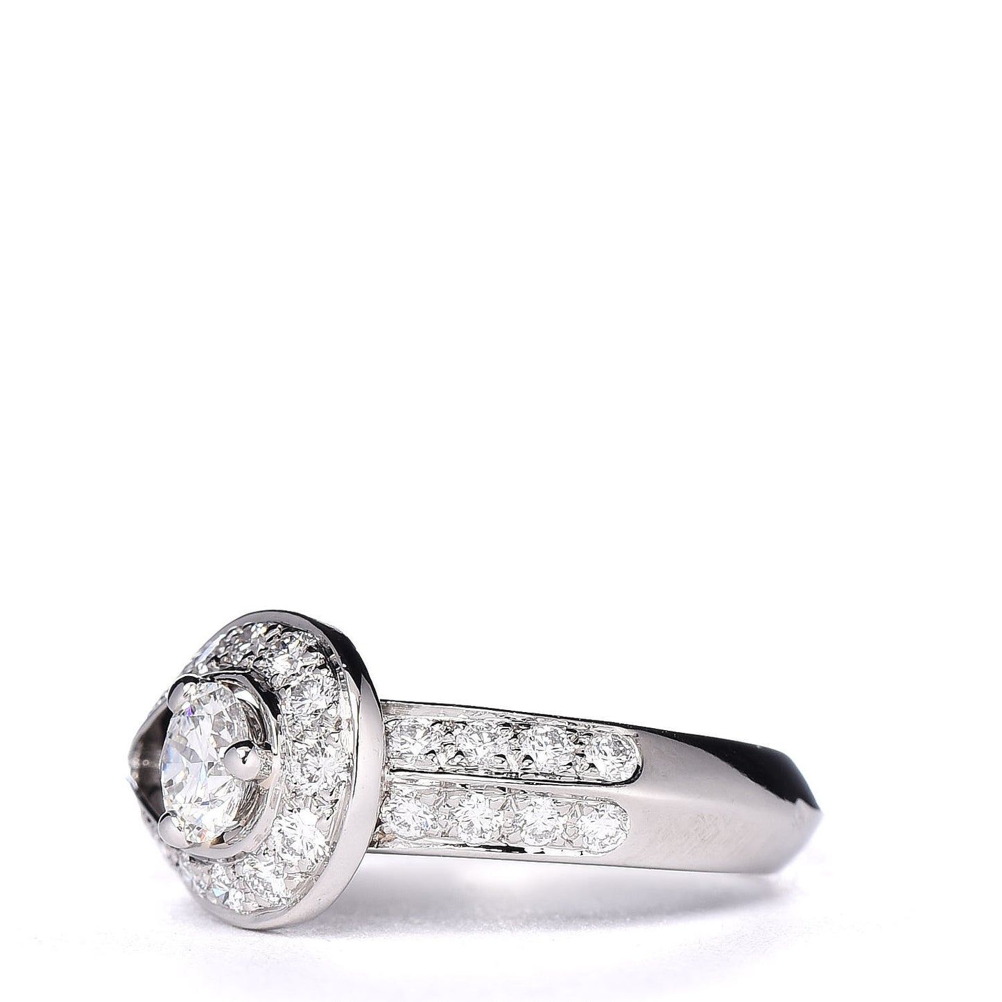 Platinum Diamond .30ct Couture Solitaire Ring 50/5.25