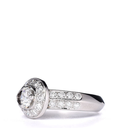 Van Cleef & Arpels Platinum Diamond .30ct Couture Solitaire Ring 50/5.25 6 of 17