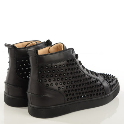 Christian Louboutin Mens Leather Louis Spikes Flat Sneakers 44 Black 4 of 9