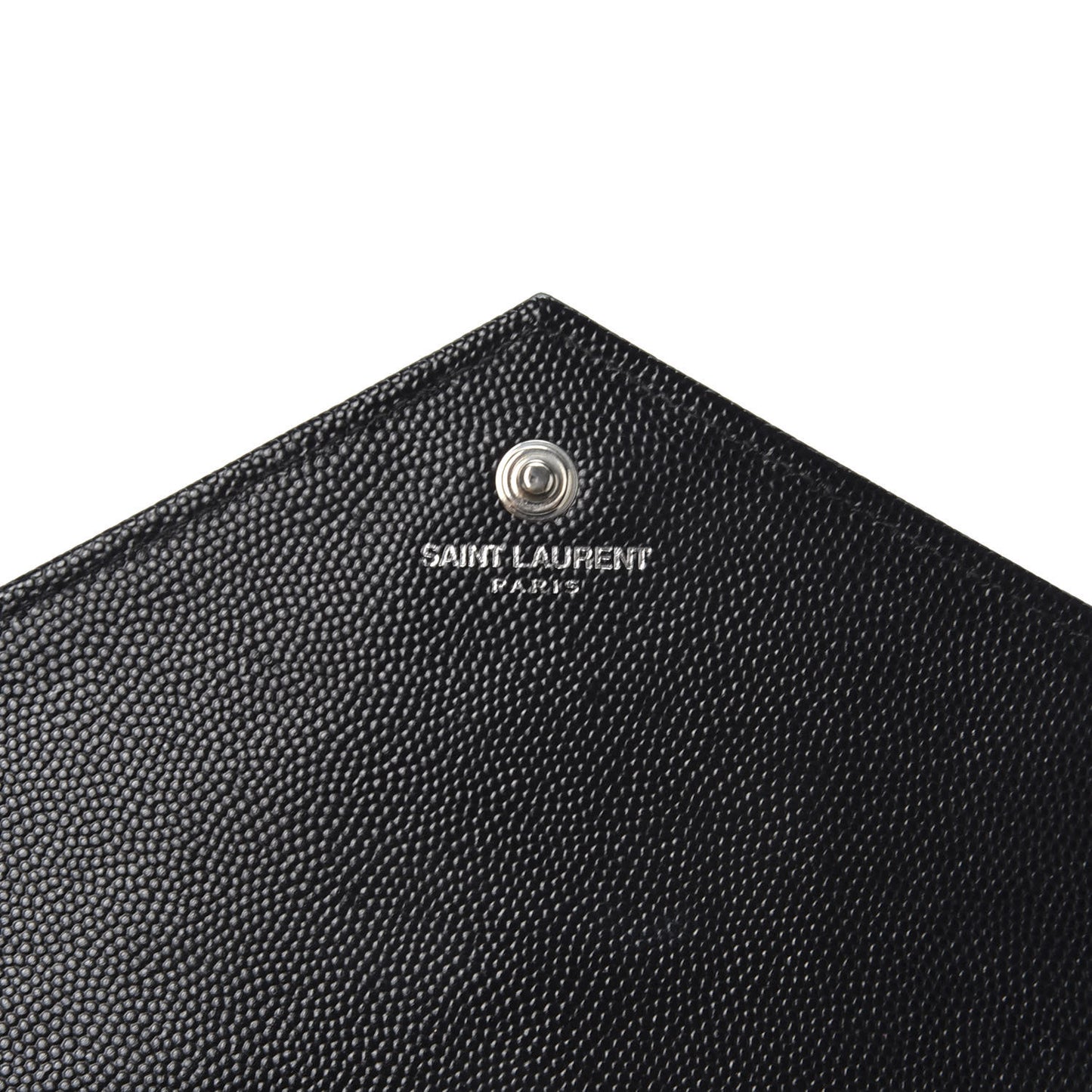 Grain De Poudre Matelasse Chevron Monogram Chain Wallet Black
