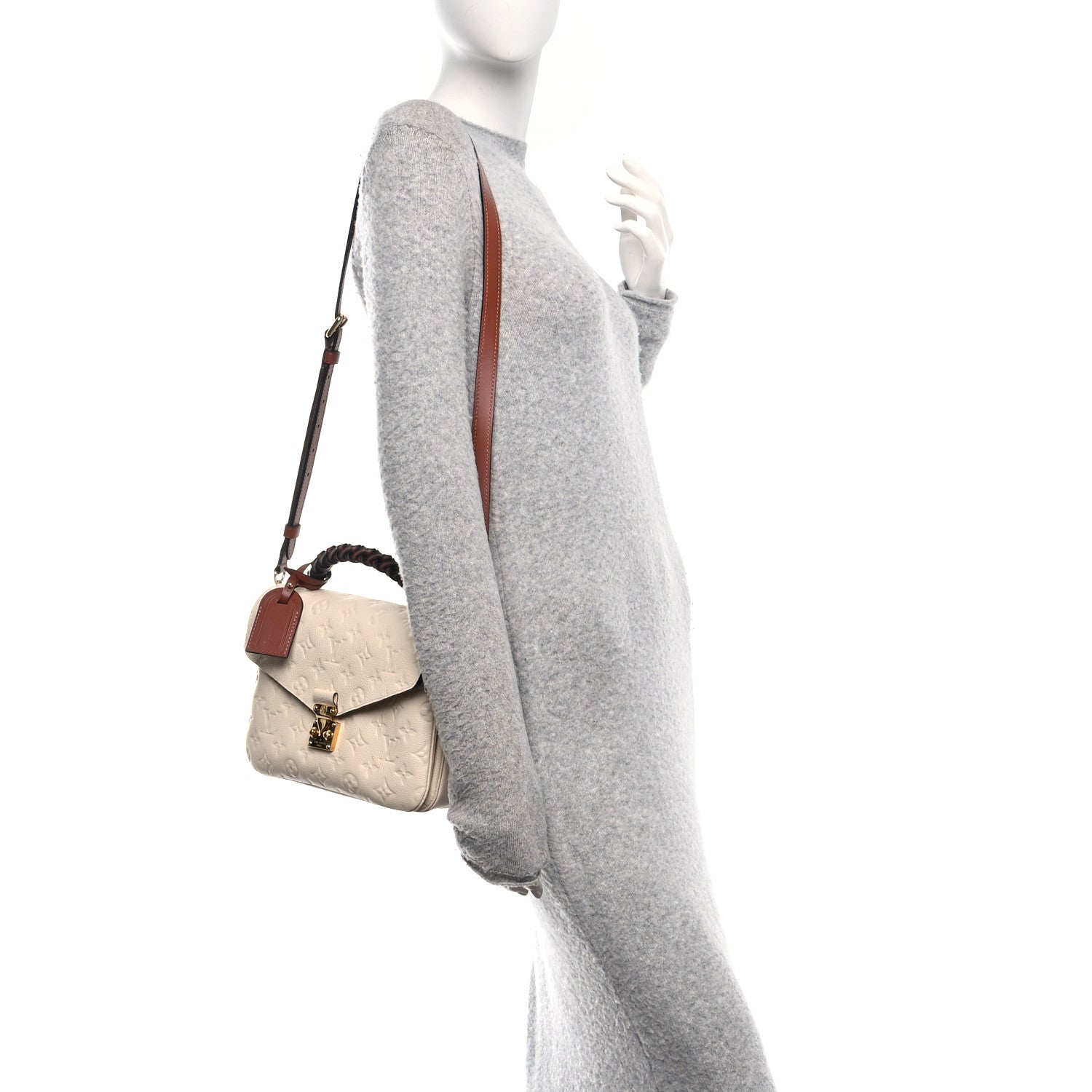 Louis Vuitton Empreinte Braided Pochette Metis Creme Beige Caramel 2 of 10