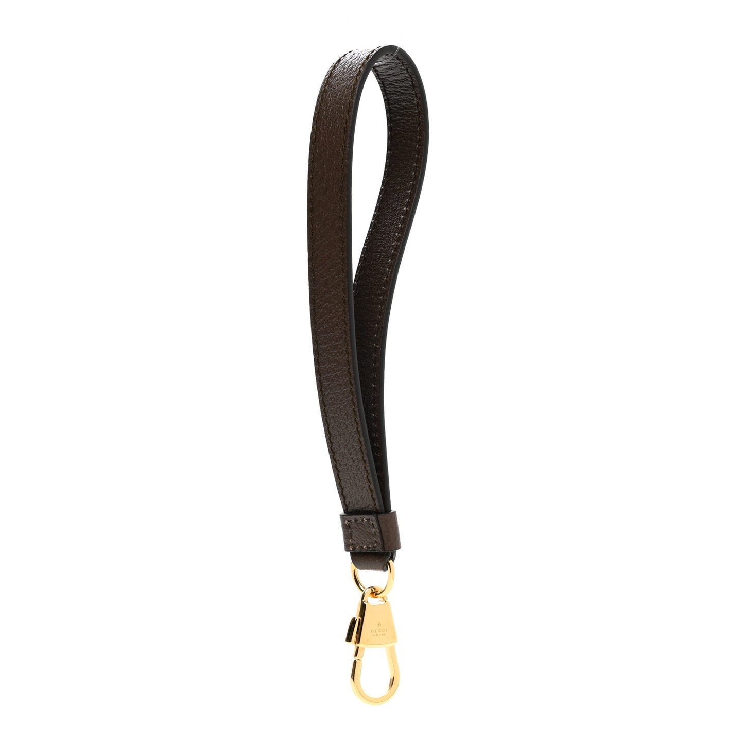 Calfskin Wristlet Strap Brown