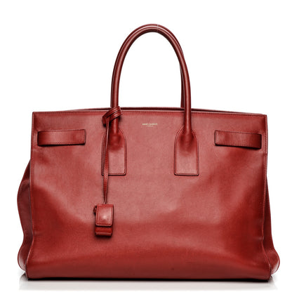 Saint Laurent Calfskin Large Sac de Jour Carryall Red 1 of 11