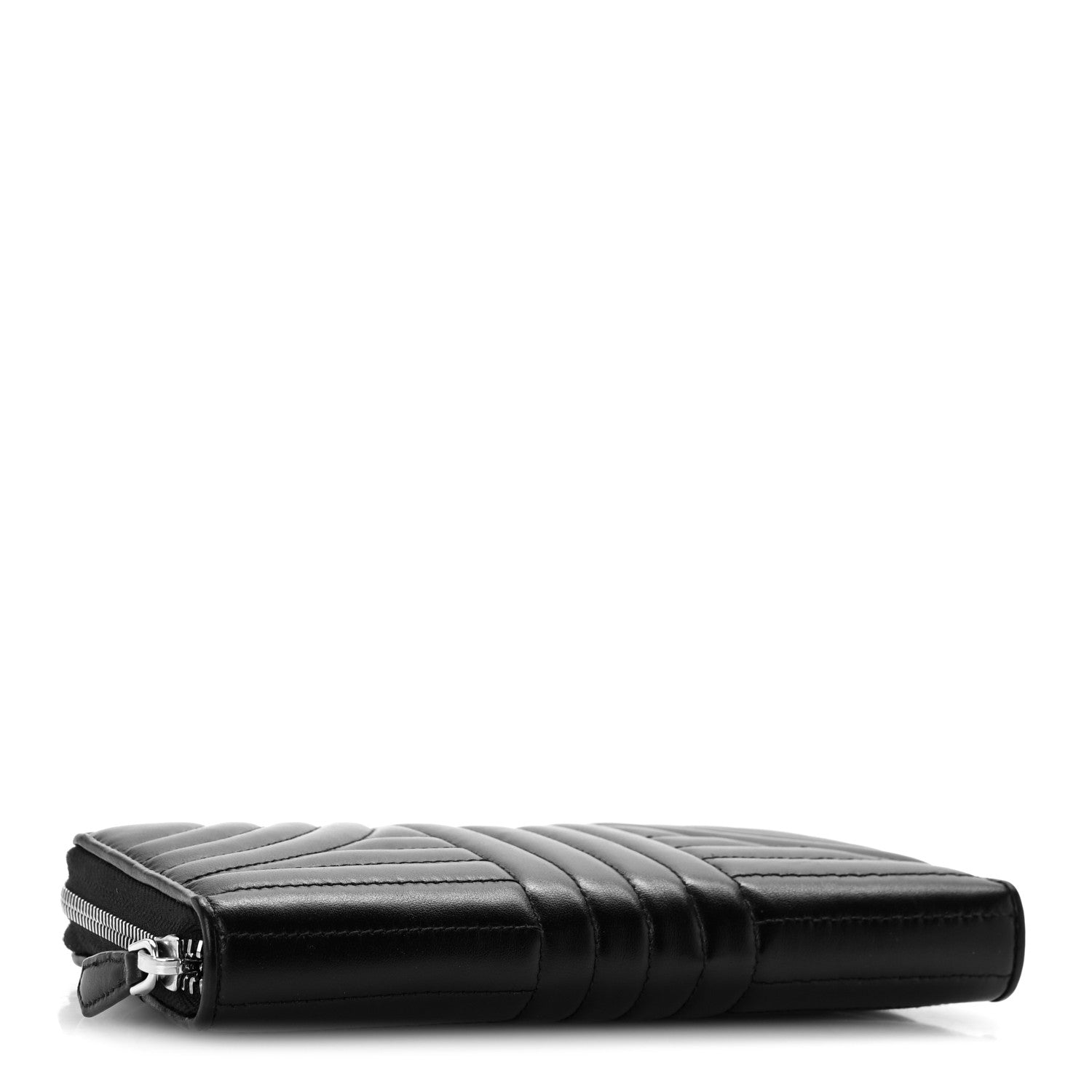Prada Soft Calfskin Diagramme Zip Around Wallet Black 4 of 9