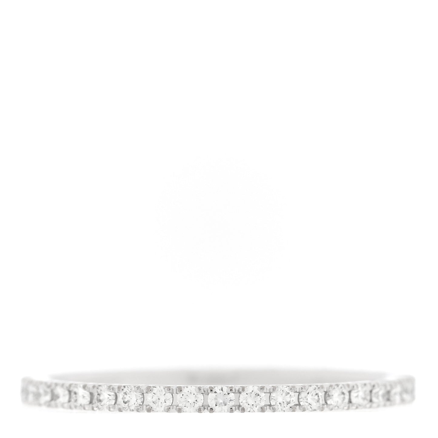 18K White Gold Diamond 1.25mm Felicite Wedding Band Ring 50 5.25