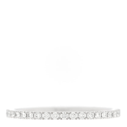 Van Cleef & Arpels 18K White Gold Diamond 1.25mm Felicite Wedding Band Ring 50 5.25 1 of 4