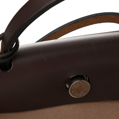 Hermes Vache Hunter Toile Herbag Zip 31 PM Etoupe Ebene 11 of 12