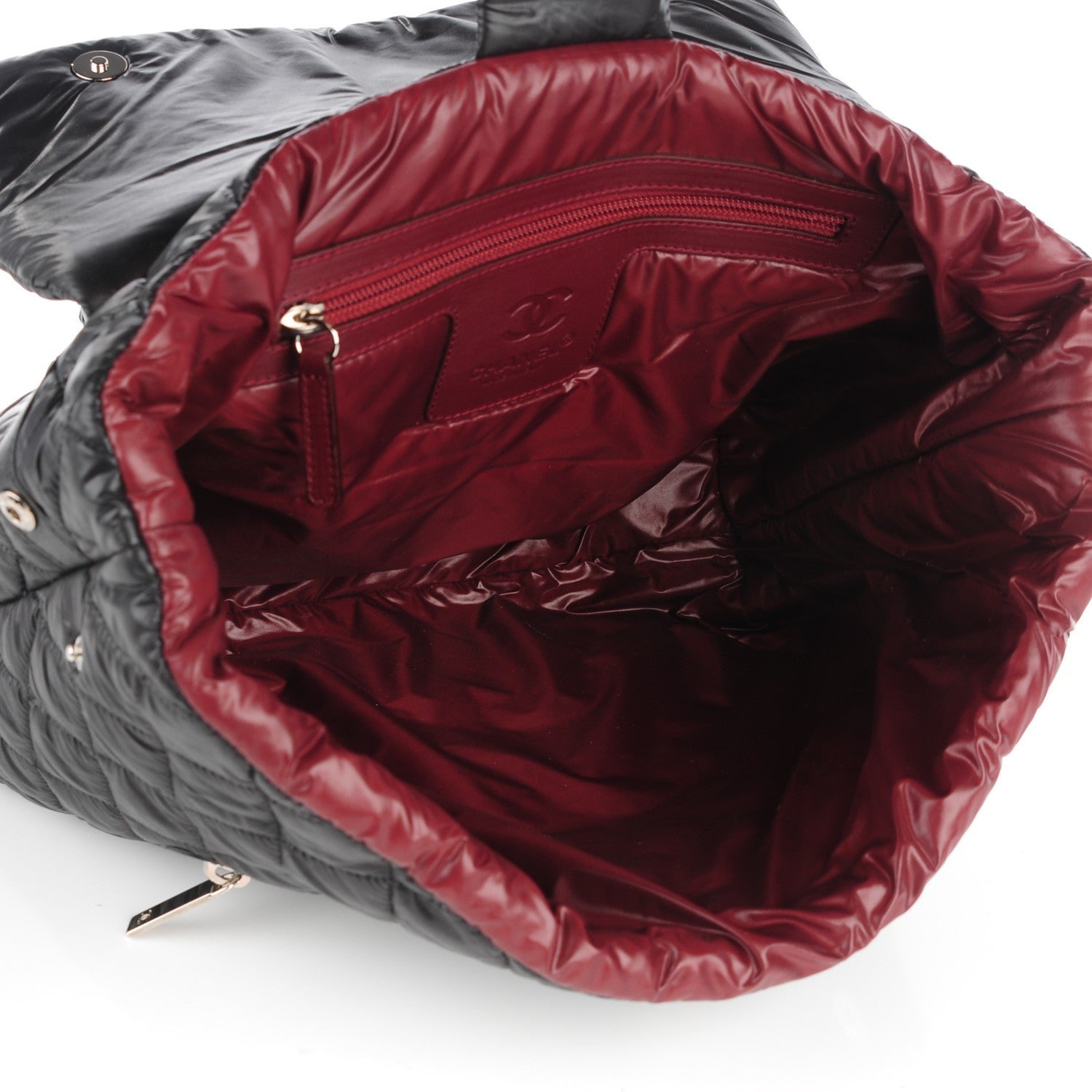 Chanel Nylon Quilted Coco Cocoon Backpack Black 5 of 7