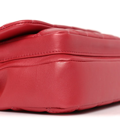 Chanel Calfskin Quilted Top Handle Flap Dark Pink 8 of 9