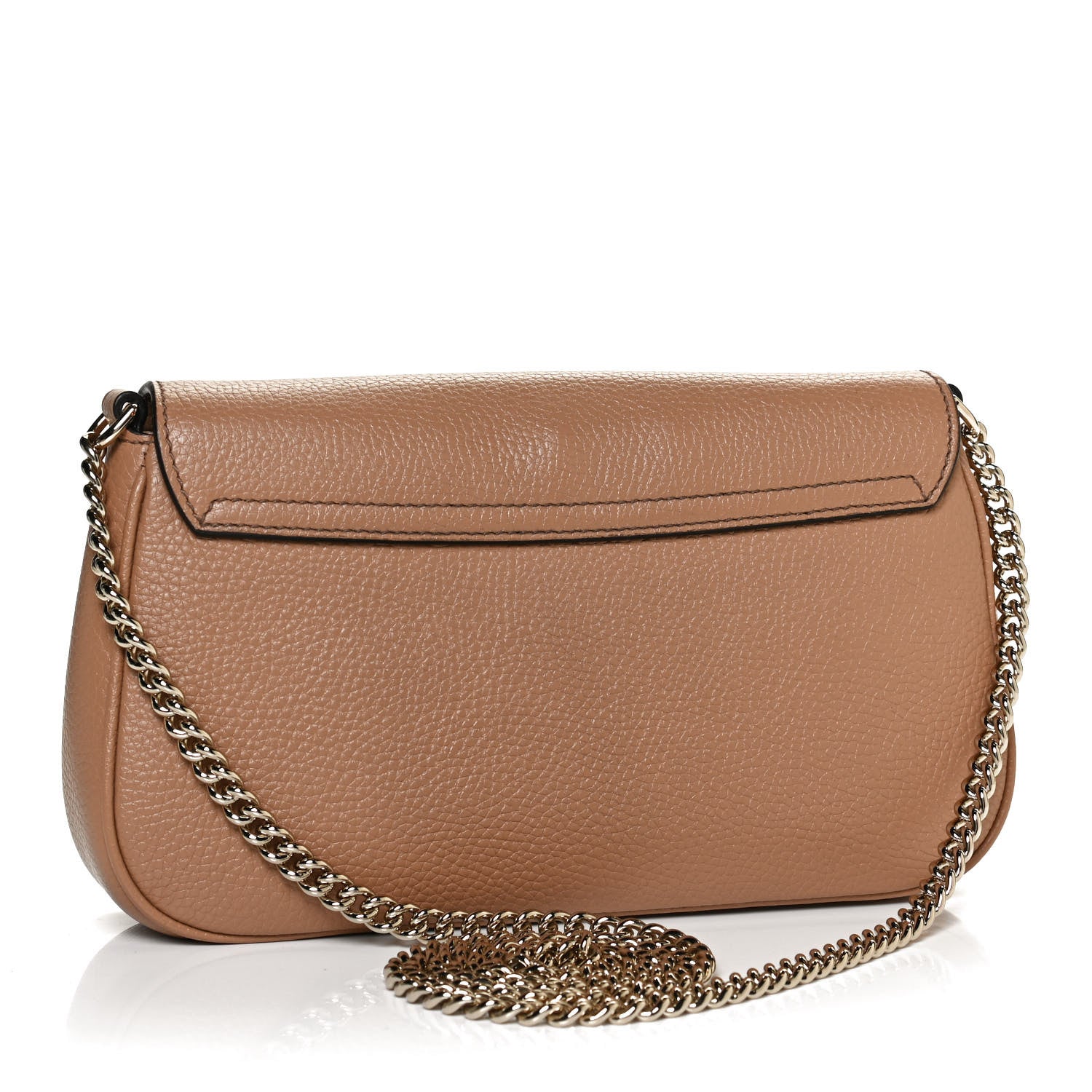 Gucci Pebbled Calfskin Medium Soho Flap Crossbody Camelia 3 of 13