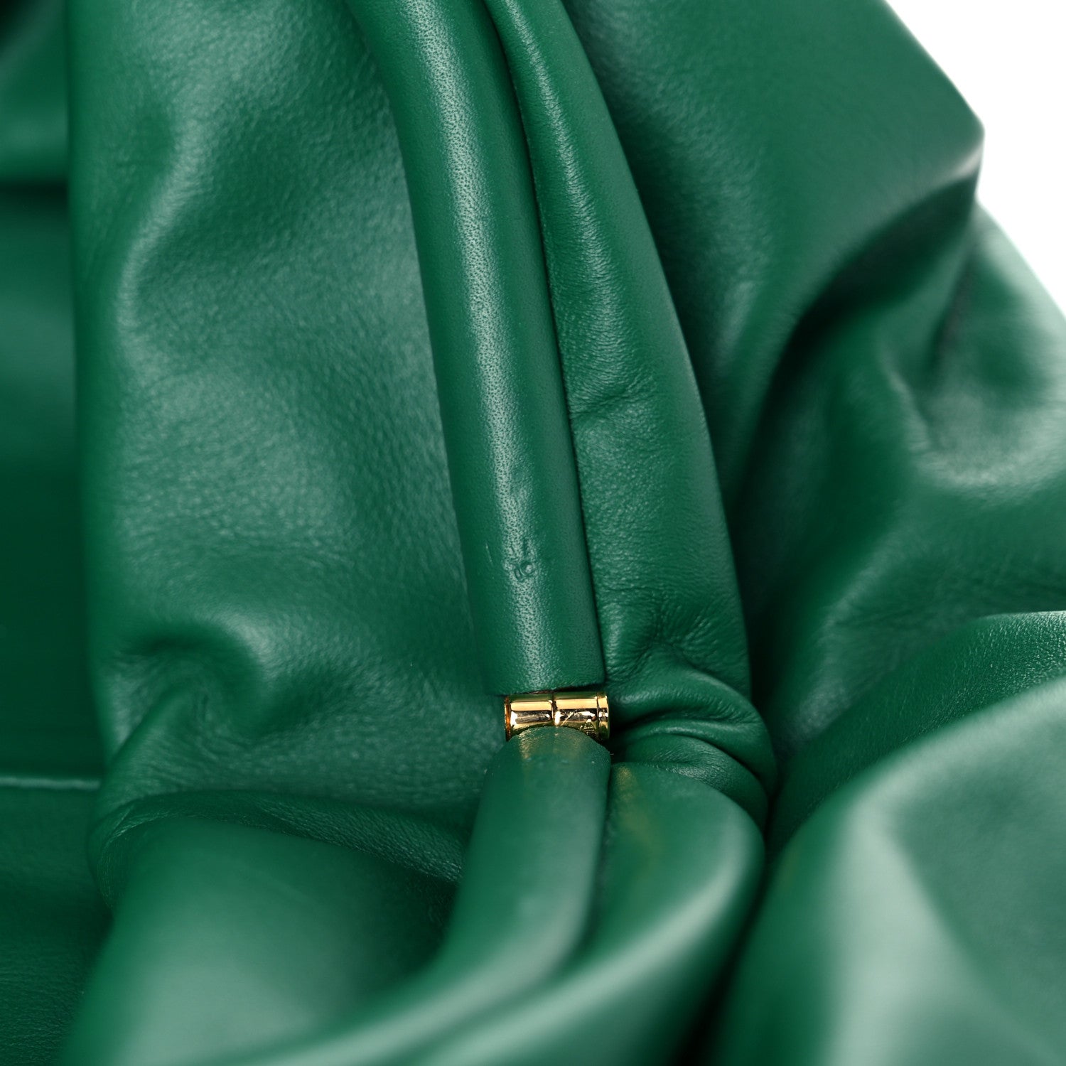 Bottega Veneta Smooth Butter Calf The Pouch Oversized Clutch Racing Green 11 of 11