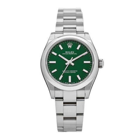 Stainless Steel 31mm Oyster Perpetual Watch Green 277200