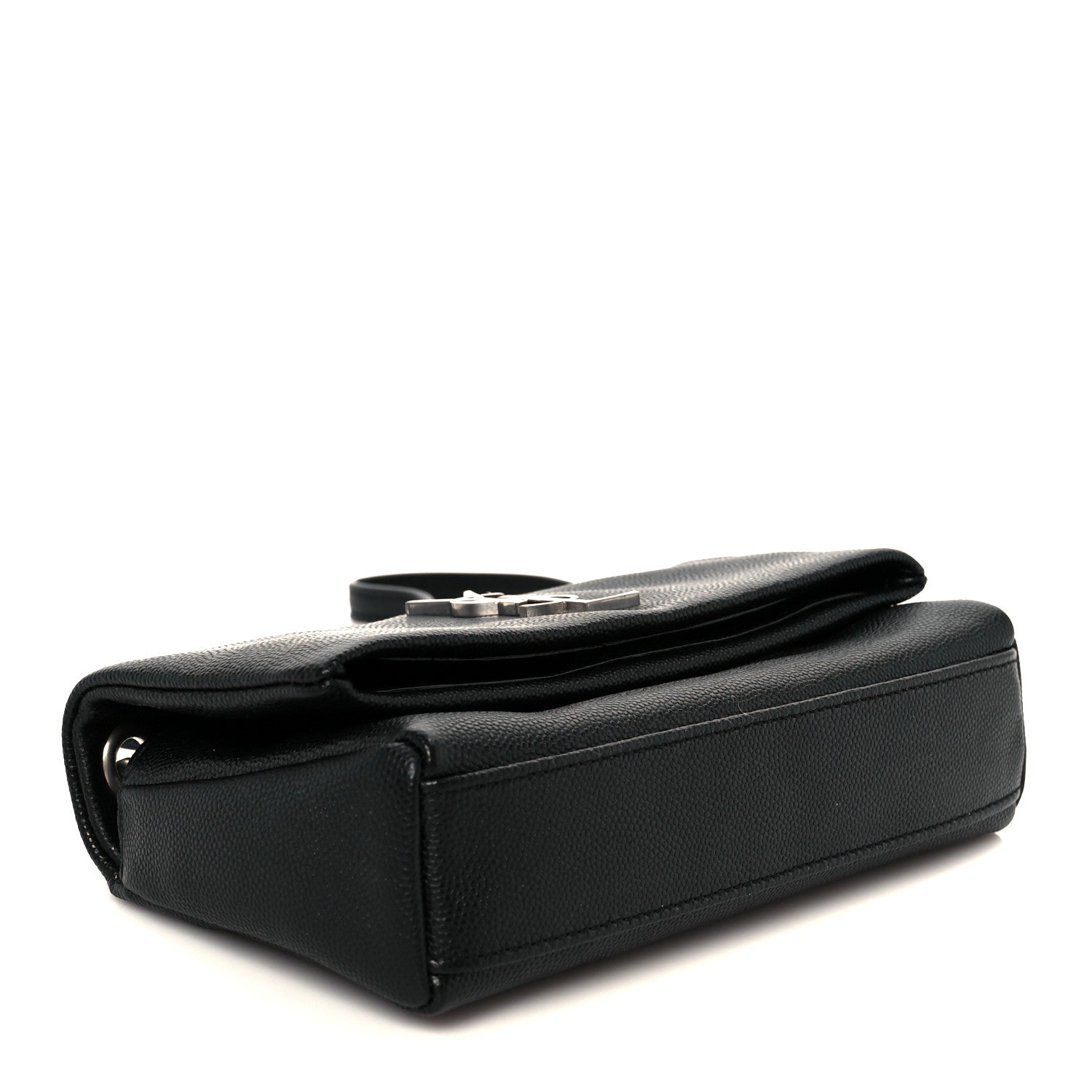Saint Laurent Grain De Poudre Monogram Toy West Hollywood Fold-Over Bag Black 4 of 12
