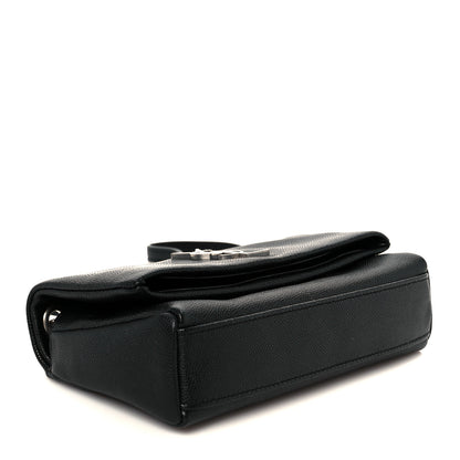 Saint Laurent Grain De Poudre Monogram Toy West Hollywood Fold-Over Bag Black 4 of 12