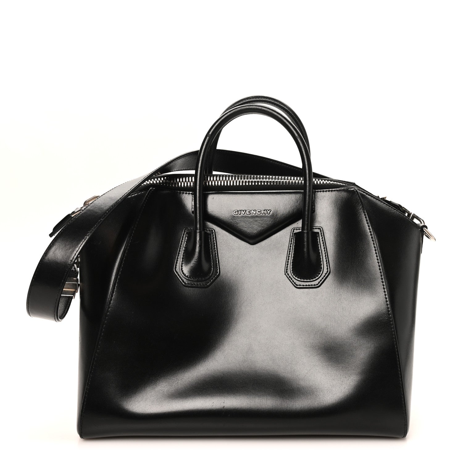 Givenchy Shiny Lord Calfskin Medium Antigona Black 1 of 9