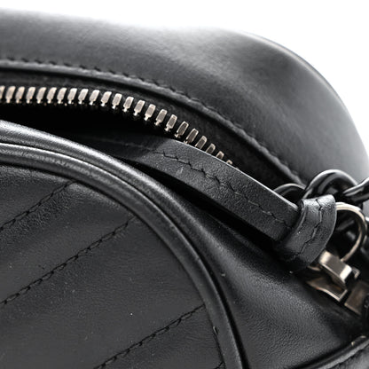 Gucci Calfskin Matelasse Monochrome Small GG Marmont Chain Shoulder Bag Black 12 of 12