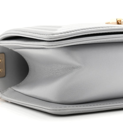 Chanel Calfskin Quilted Small Boy Flap Grey 9 of 11