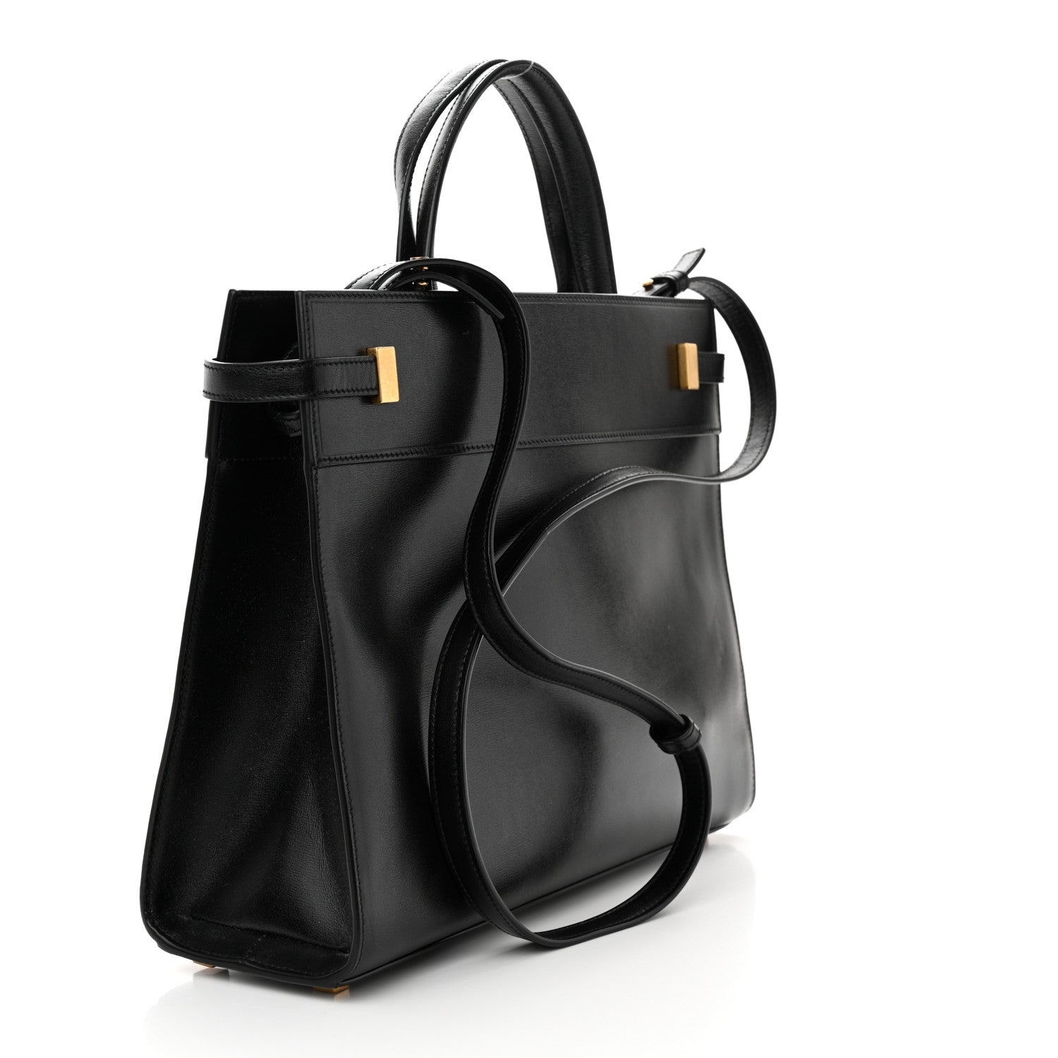 Saint Laurent Calfskin Small Manhattan Shopper Tote Black 3 of 12
