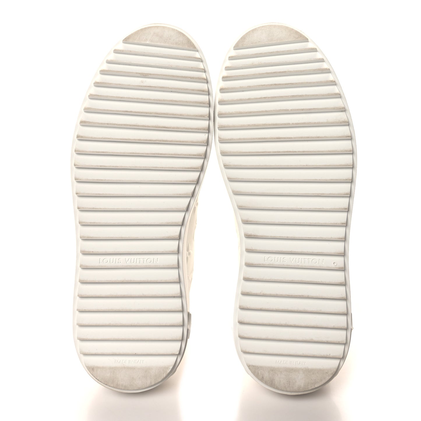 Lambskin Embossed Monogram Time Out Sneakers 36 White