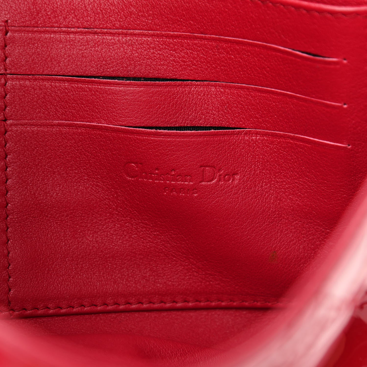 Christian Dior Patent Cannage New Lock Pouch Red 6 of 11