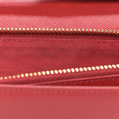 Prada Saffiano Metal Flap Wallet With Strap Fuoco 12 of 15