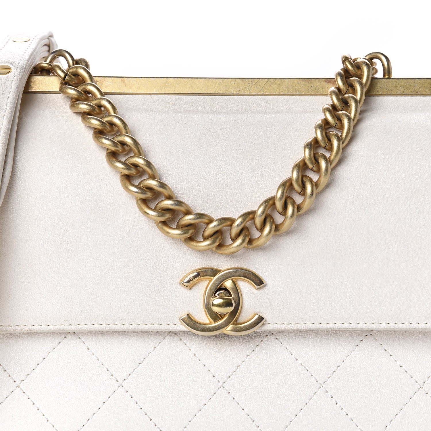Chanel Lambskin Quilted Small Coco Lux Flap White 10 of 10