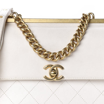 Chanel Lambskin Quilted Small Coco Lux Flap White 10 of 10