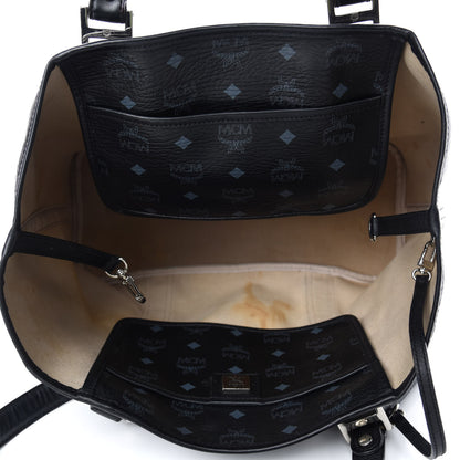 MCM Visetos Shopping Tote Black 5 of 13