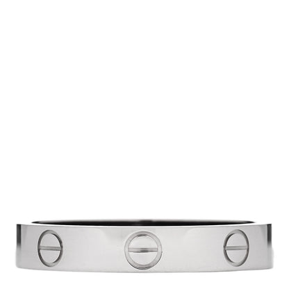 Cartier 18K White Gold 3.5mm LOVE Wedding Band Ring 58 8.25 1 of 5