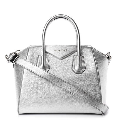 Givenchy Metallic Sugar Goatskin Small Antigona Silver 1 of 11