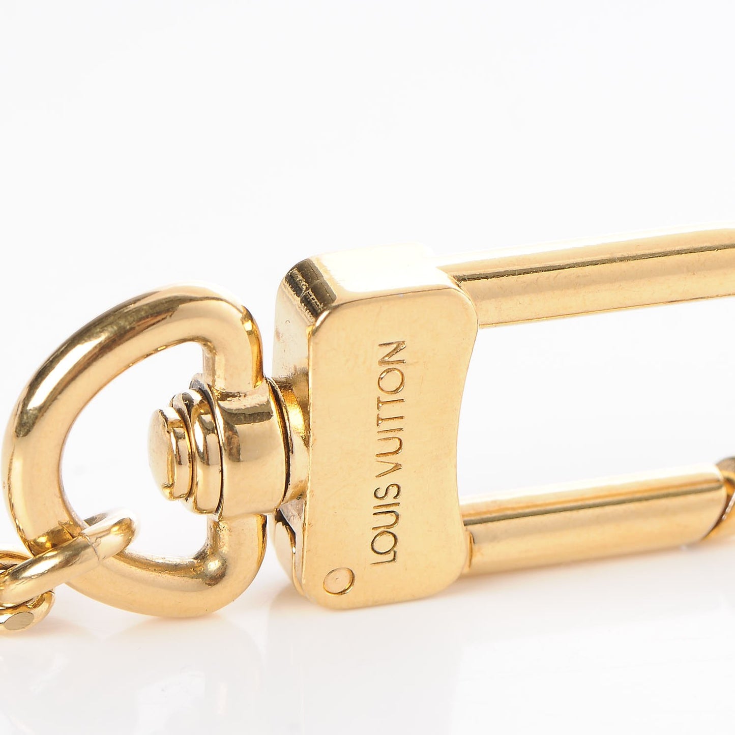 Metal Pochette Extender Key Ring Chain Gold