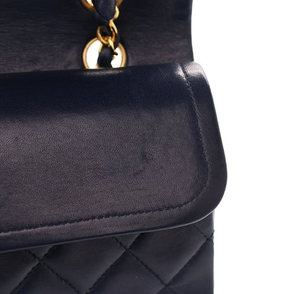 Chanel Lambskin Quilted Small Double Flap Navy 14 of 19