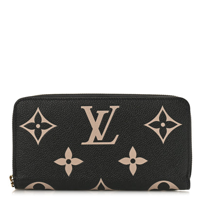 Louis Vuitton Empreinte Monogram Giant Zippy Wallet Black Beige 1 of 9