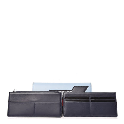 Chanel Lambskin Airlines Wallet On Chain WOC Blue Black Red 12 of 12