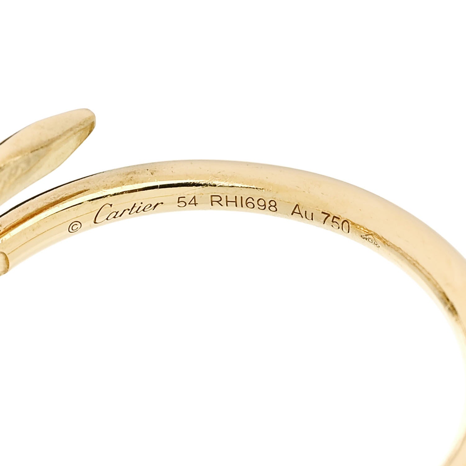 Cartier 18K Yellow Gold Small Juste Un Clou Ring 54 6.75 6 of 7