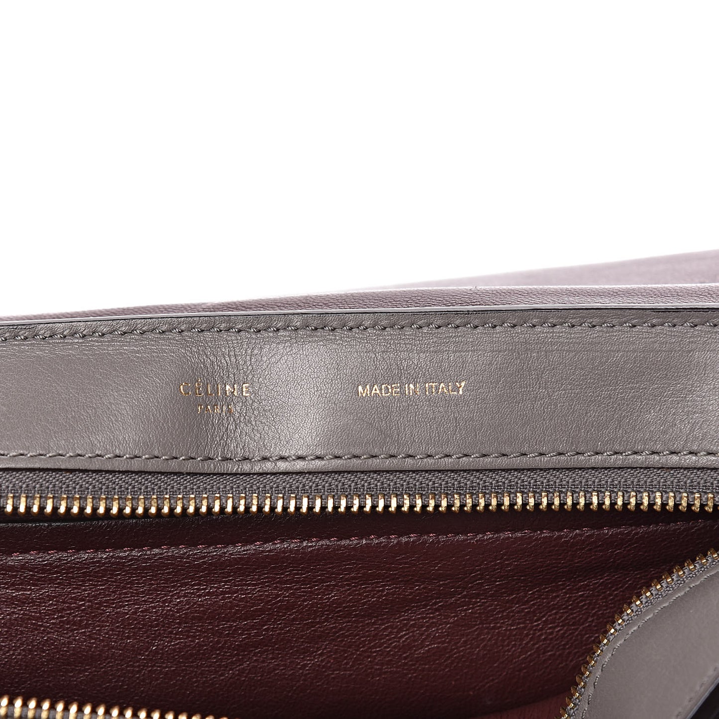Crocodile Embossed Calfskin Suede Medium Trapeze Smoke