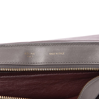 Celine Crocodile Embossed Calfskin Suede Medium Trapeze Smoke 6 of 9