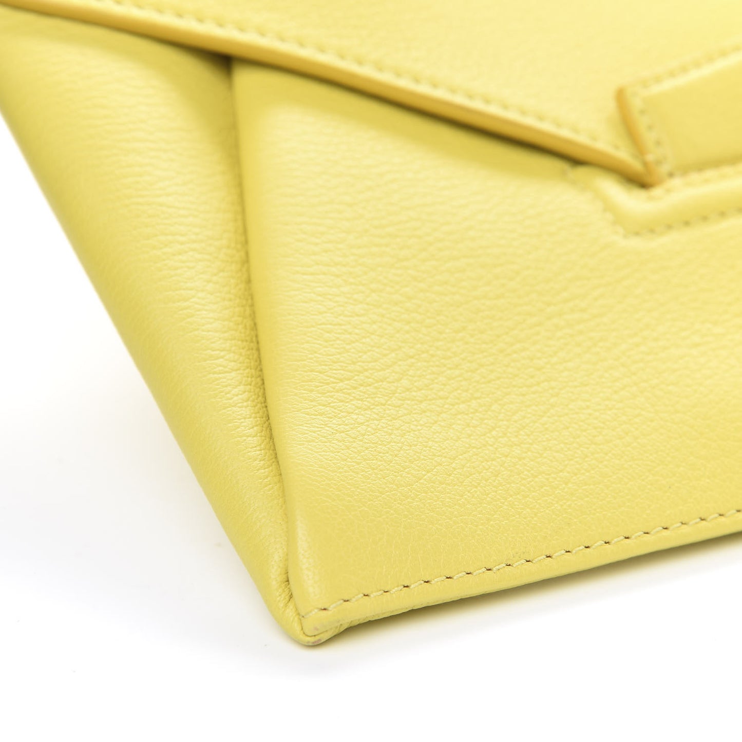 Sugar Goatskin Medium Antigona Envelope Clutch Yellow
