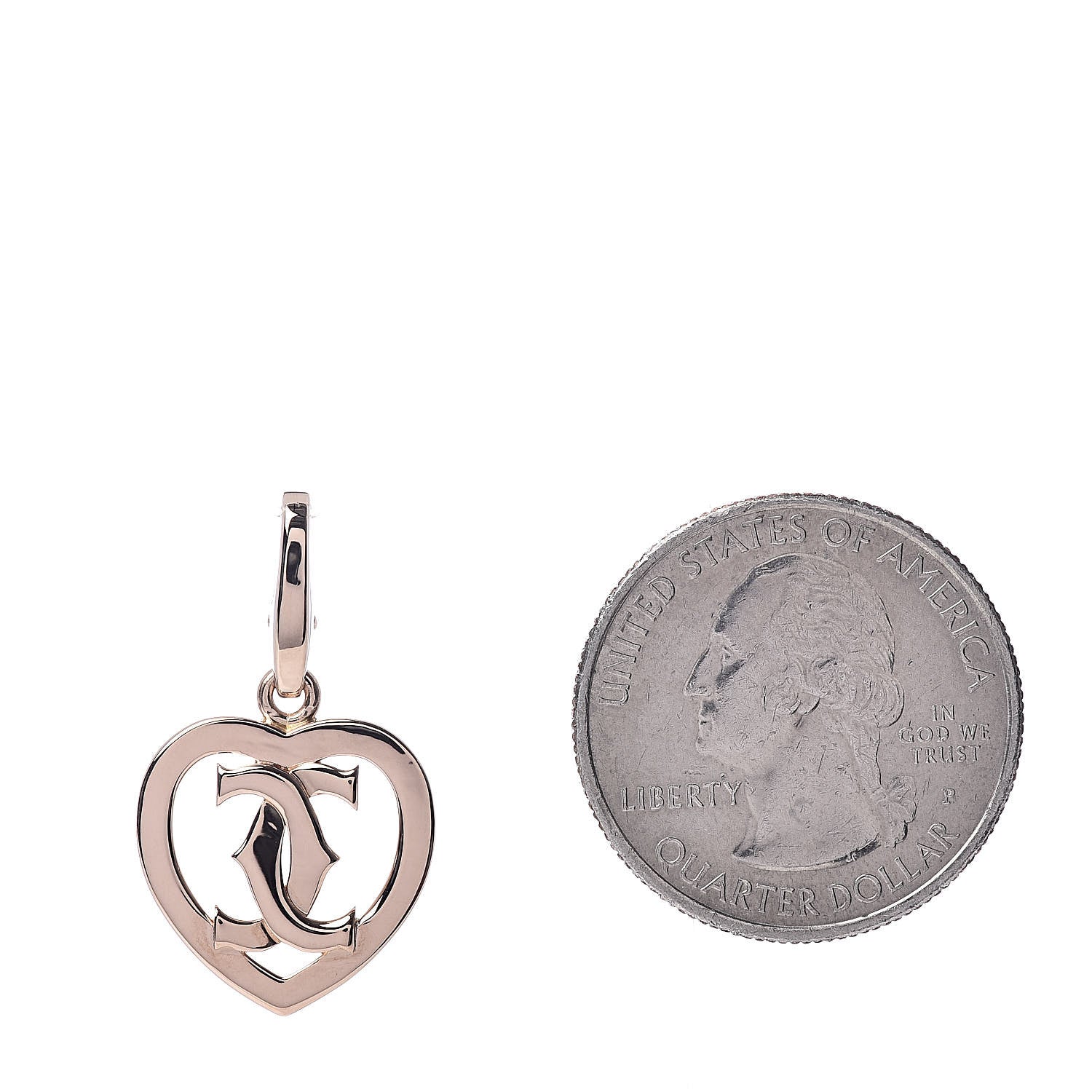 Cartier 18K Pink Gold Heart Logo Charm 2 of 3