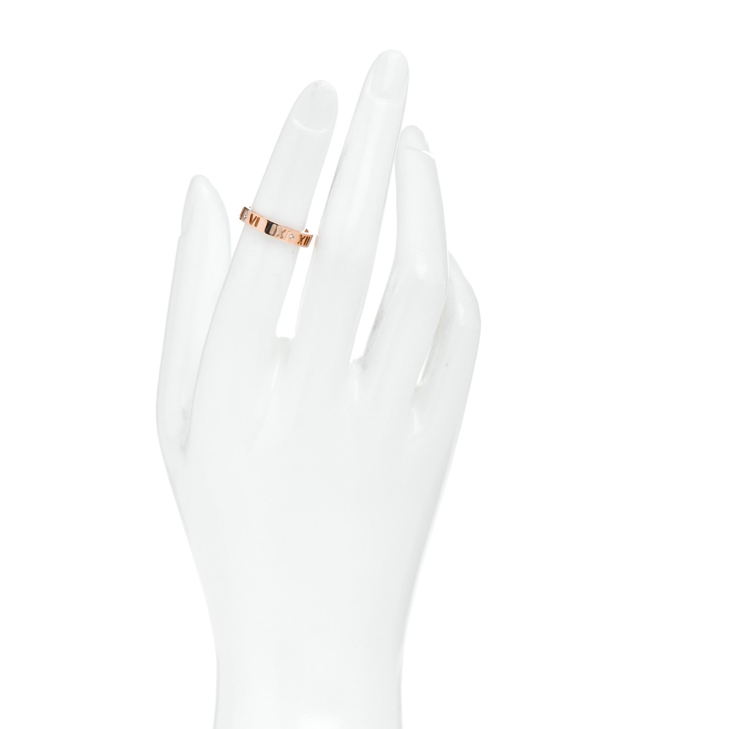 Tiffany 18K Rose Gold Diamond Atlas Pierced Ring 49 4.75 2 of 5