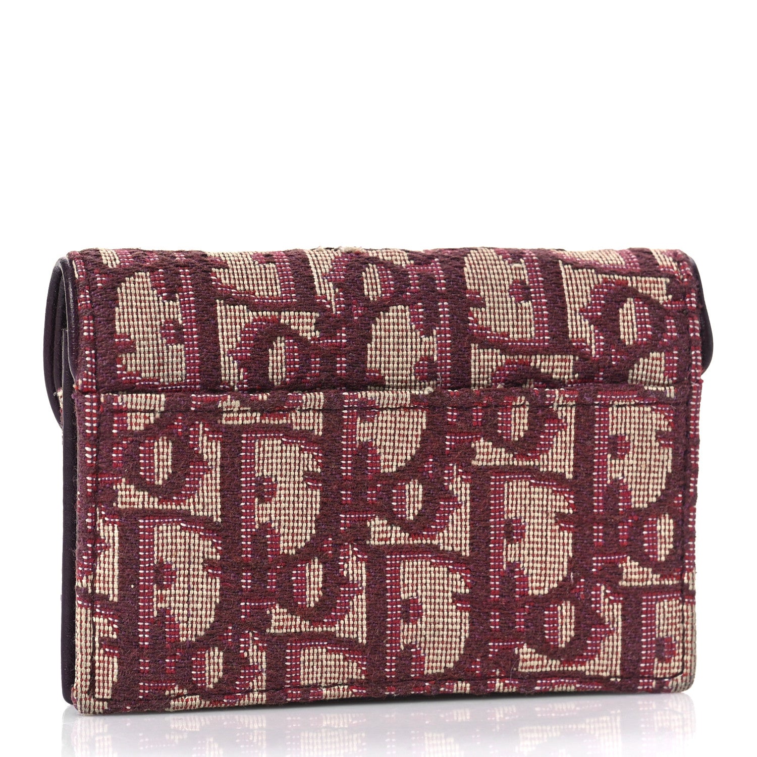 Christian Dior Oblique Saddle Card Holder Bordeaux 3 of 8